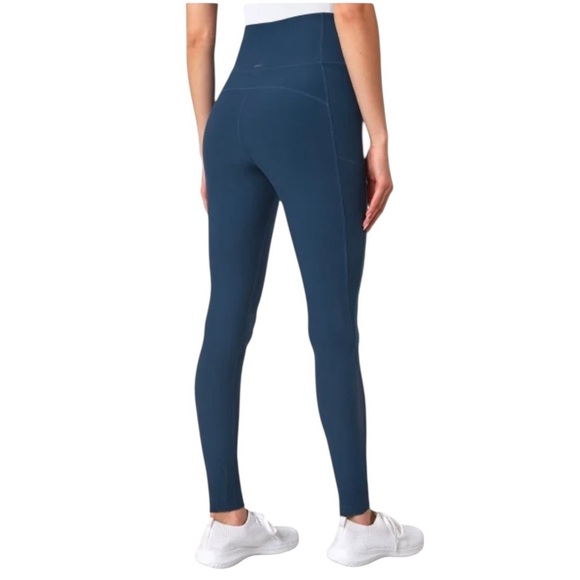 Mondetta High Waist Active Legging L Teal Side Pockets Mesh Moisture Wicking NWT - Picture 2 of 13